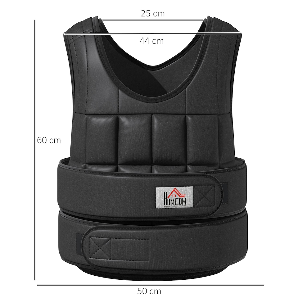 image 1 of HOMCOM 20KGS Adjustable Weight Vest Running Gym Training Weight Loss, Red