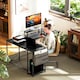 image 8 of HOMCOM 168cm Reversible L Shaped Desk, 240cm Two Person Desk, Black 