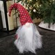 image 4 of Large Festive 52cm Cuddly Gonk Indoor Christmas Decoration - Red Hat Grey Spots