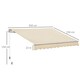 image 3 of Outsunny 3.5x2.5m Manual Awning Window Door Sun Weather Shade w Handle Beige | White | 1