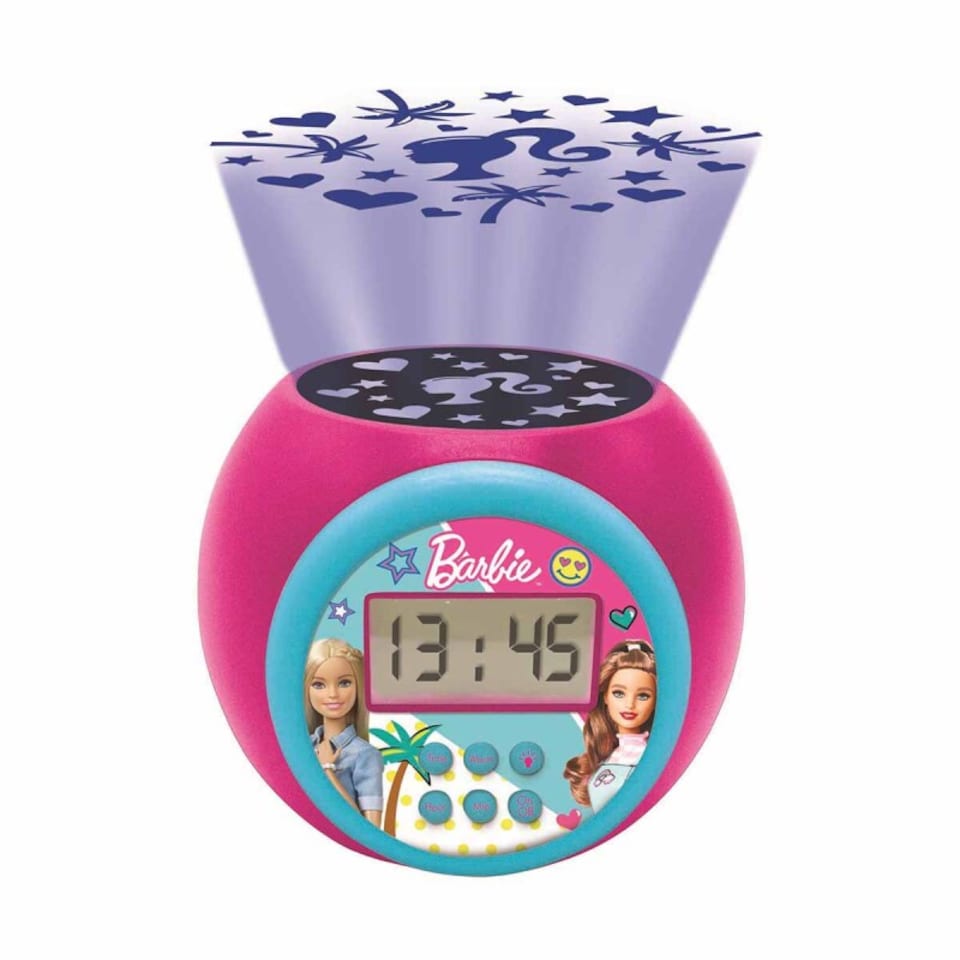 image 1 of Lexibook RL977BB Barbie Childrens Projector Clock with Timer