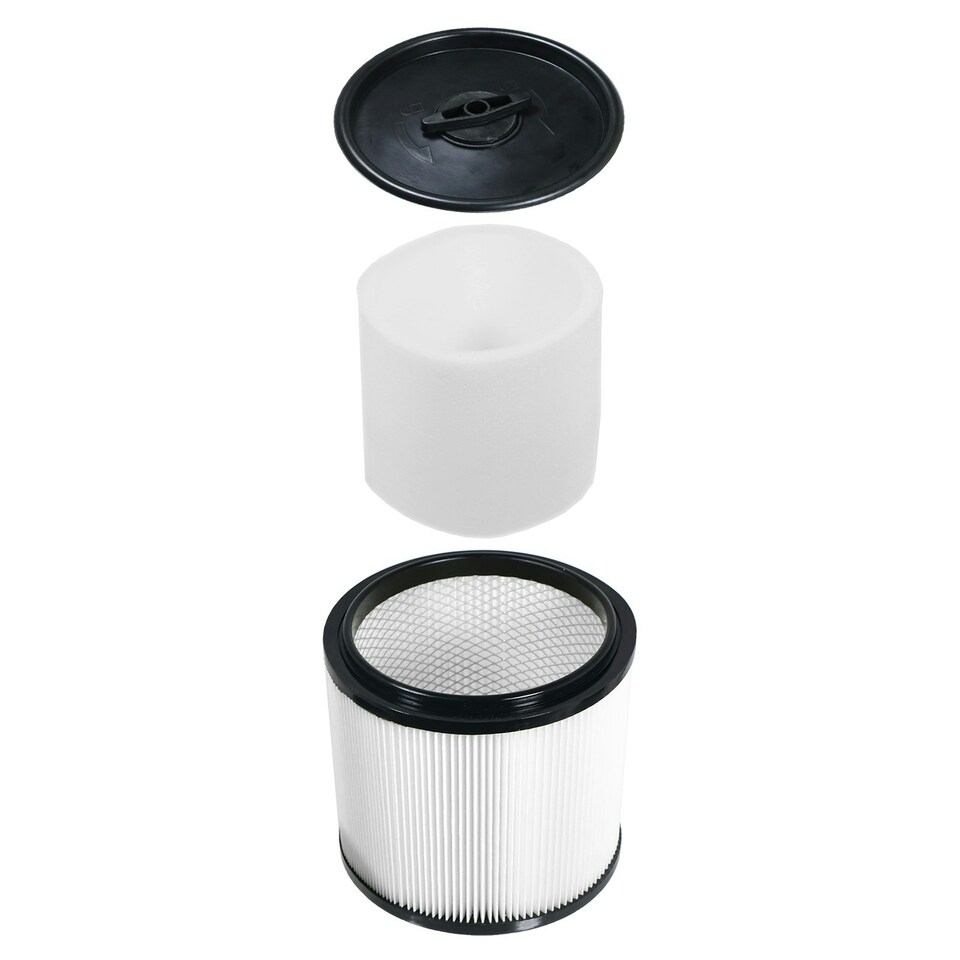 image 1 of SPARES2GO Wet & Dry Cartridge Filter + Foam Sleeve compatible with Lidl Parkside 20L 30L Canister Vacuum Cleaner