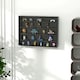 image 2 of HOMCOM 5-Tier Wall Display Shelf Unit Cabinet w/ Shelves Glass Doors Black