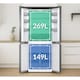 image 3 of HYE 418 Litre No Frost Cross Door American Fridge Freezer, 75cm, Silver - RF01AMCD430S03