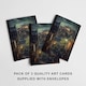 image 3 of Edinburgh Castle Night Greeting Card Scotland Rain Any Occasion Set of 3 Blank