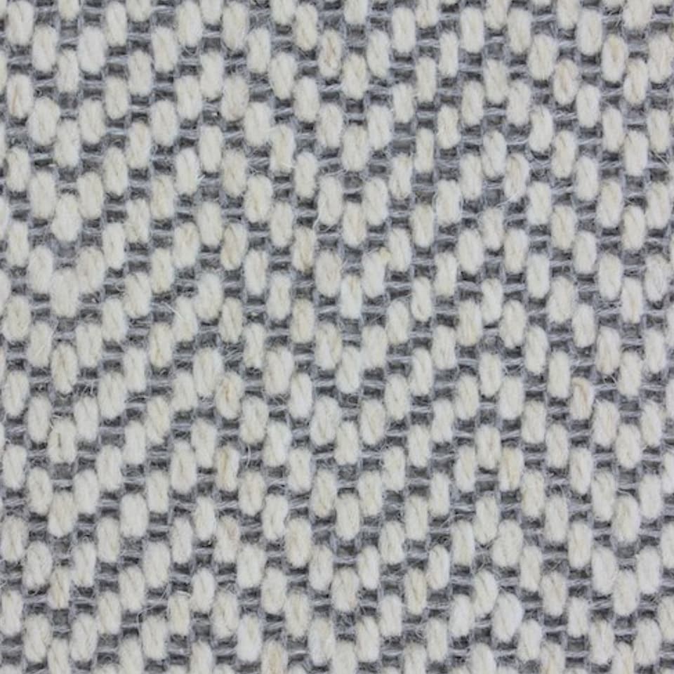 image 1 of Herringbone Dapple Wool Stair Runner With 100% Cotton Grey Border Sample