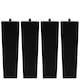 image 1 of Living and Home 4 Pieces Square Oak Wood Furniture Legs Chair Sofa Feet Replacement - 16cm Black