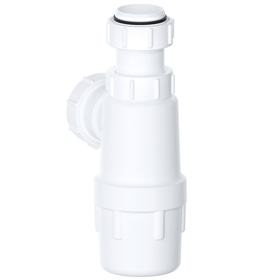 image 1 of SPARES2GO Telescopic Waste Bottle Trap 40mm 1.5" Basin Bidet Urinal Bathroom Kitchen Sink 75mm Seal