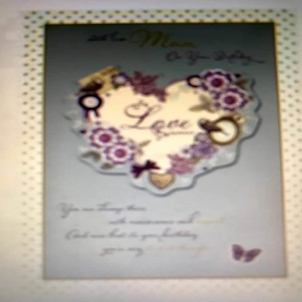 image 1 of Luxury Hand-finished Large Mum Loving Heart Birthday Card