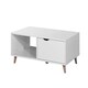 image 1 of Pulford Scandi Coffee Table 2 Drawers White Living Room Storage Furniture
