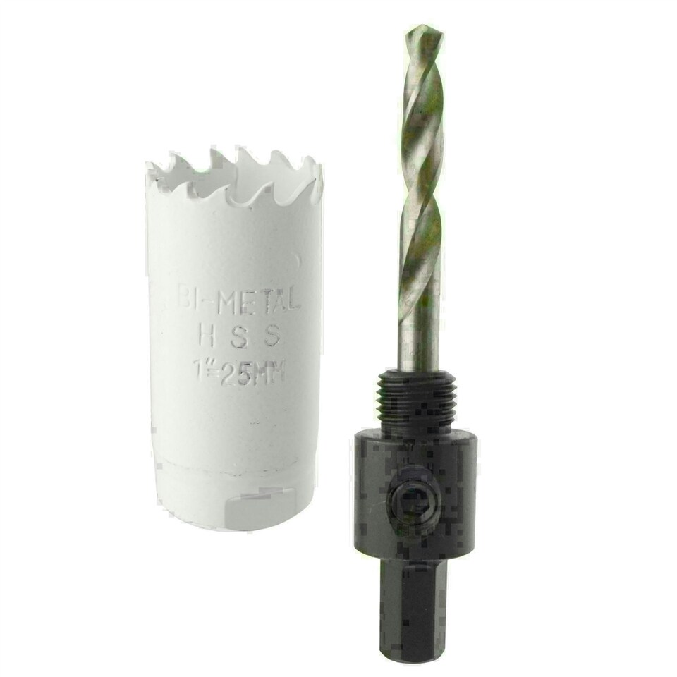 image 1 of 25mm HSS Hole Saw Holesaw Bi-Metal Blade Cutter Drill And Drill Adaptor Arbor