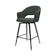 image 1 of Bentley Designs - Sterling 180° Return Swivel Barstool With Black Sand Powder Coated Legs - Green Fabric (Single)