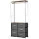 image 6 of HOMCOM Storage Coat Rack Hallway Bedroom Organiser Shelves w/ Hanger, 5 Drawer