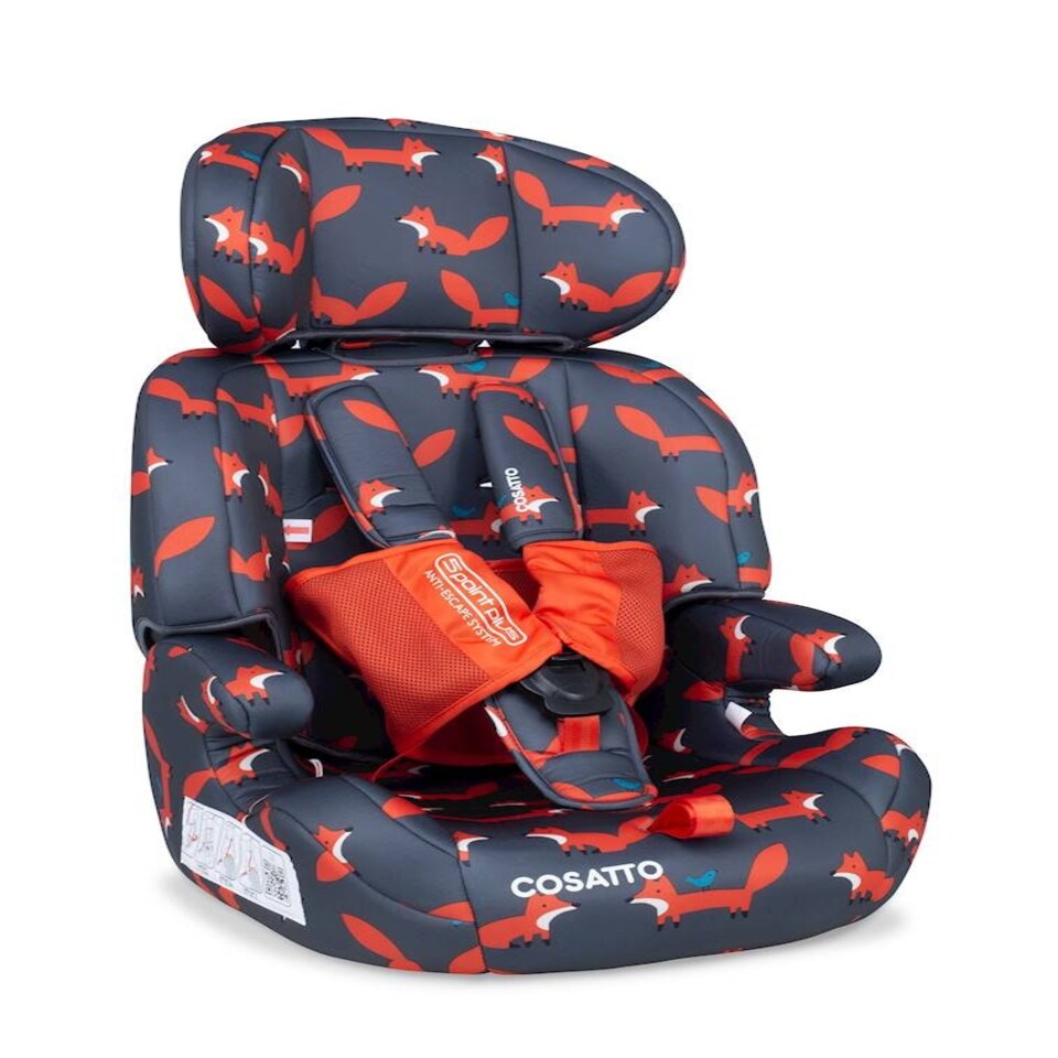 image 1 of Cosatto Zoomi Car Seat Group 1,2,3 > 9-36kg (Charcoal Mister Fox)