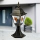 image 3 of Morecambe - Black with Brushed Gold IP44 Post Light Black | Clear