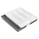 image 4 of Extendable Plastic Cutlery Drawer Tray | Grey | 1