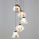 image 3 of BHS Carter Industrial Style Ceiling Cluster Pendant, Bronze