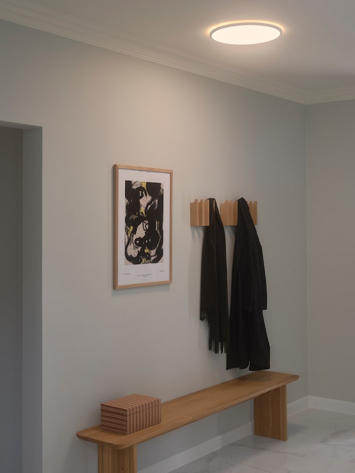 image 1 of Nordlux Oja Indoor Ceiling Light White Plastic Intergrated LED  3-Level Dimming - Mains Powered, IP20
