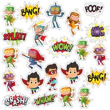 Kids Superhero Capes Cutting Sheet PVC Party Sign Decoration 133cm x 133cm