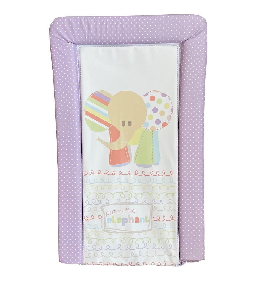 image 1 of Babybase Padded Changing Mat 74 x 46cm Patch The Elephant | White