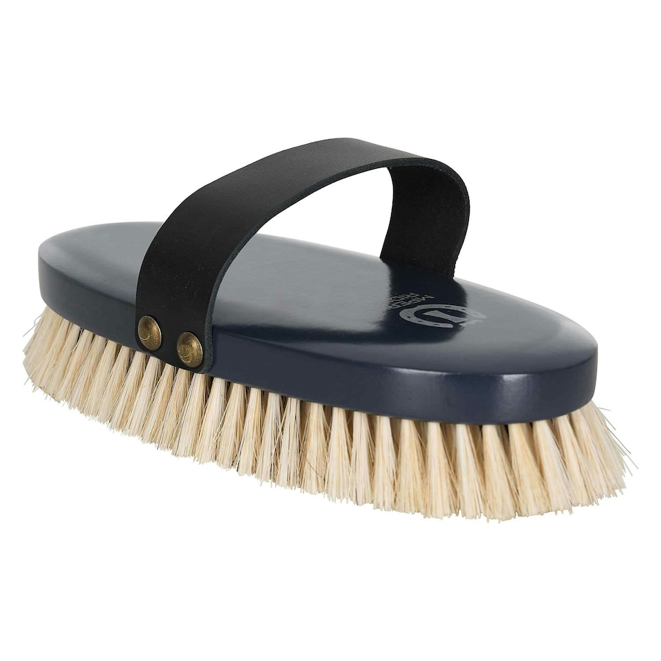 Imperial Riding Leather Strap Horse Brush - Navy - One Size