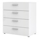 image 3 of Pepe Chest of 4 Drawers in White