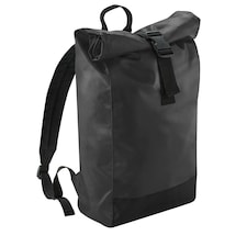 Bagbase Roll Top Tarpaulin Backpack - Black - One Size