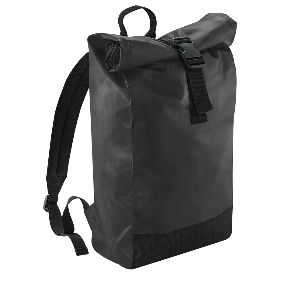 image 1 of Bagbase Roll Top Tarpaulin Backpack - Black - One Size