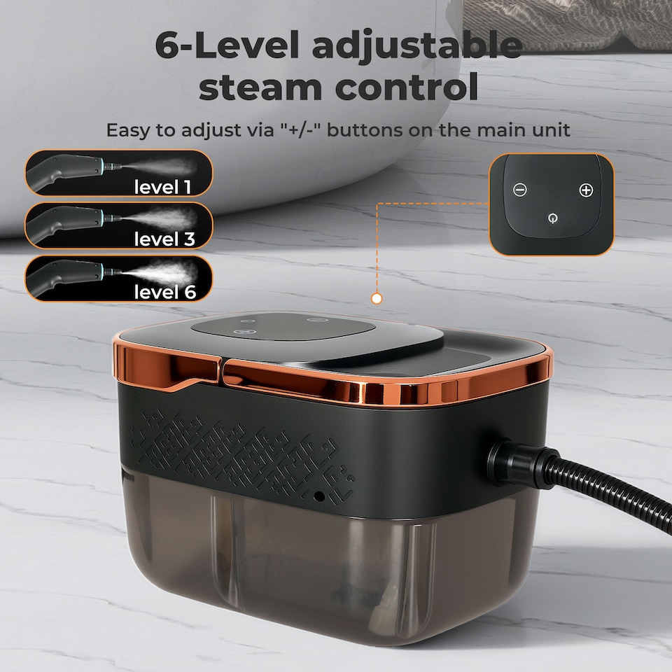 image 1 of Spector Steam Cleaner Portable Multipurpose Steamer with Tools 6 Level 1600ml