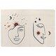 image 1 of Line art Illustration with Mystical and Celestial elements like stars, moon, sun and planets (Rug) Cream | L