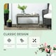image 3 of Outsunny Outdoor Coffee Table, PE Rattan Side Table w/ Plastic Board, Grey