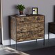 image 1 of Vida Designs Brooklyn 2 Door 2 Drawer Sideboard Industrial Buffet Cabinet Storage, Dark Wood | Black | Dark Wood | 1
