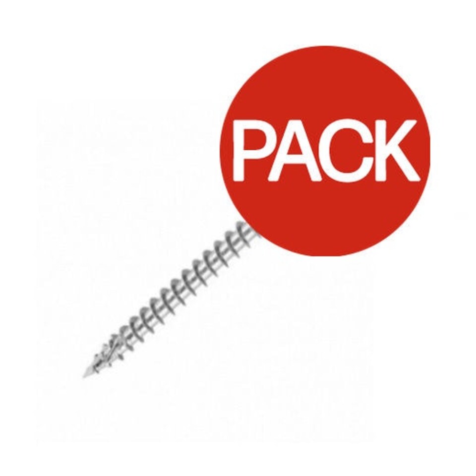 Securpak Zinc Plated Countersunk Pozi Head Screw (Pack of 15) - Silver - 38cm x 6mm