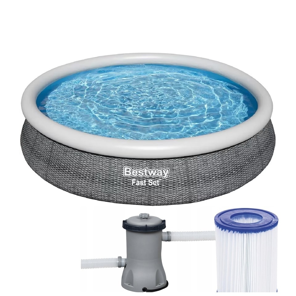 image 1 of Bestway Swimming Pool Fast Set 15' x 33"