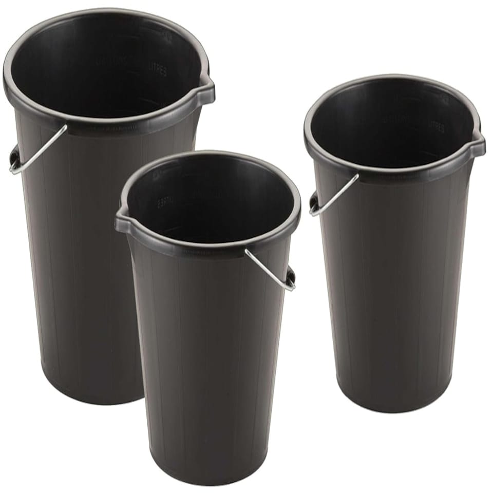 image 1 of 3 x 14L Cement Mixing Concrete Home Garage Building Home Garden Black Buckets
