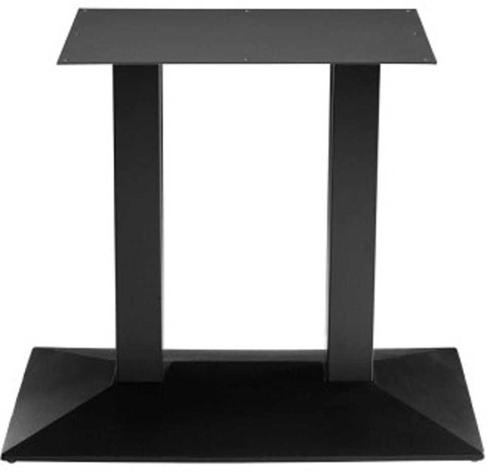 Aksam Large Double Pedestal Table Base Black Cast Iron | Black