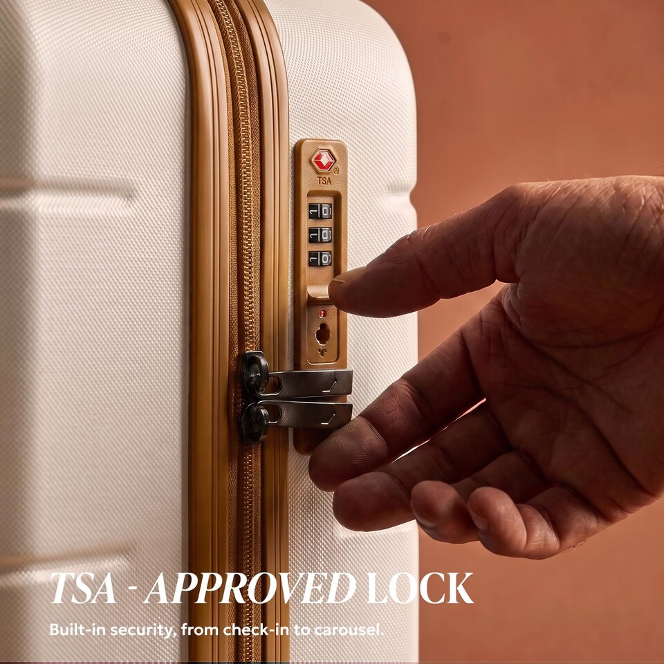 image 1 of Lugg Jetset Lightweight Hard Shell Suitcase ABS 4 Wheels TSA Lock (65x44x25.5cm)