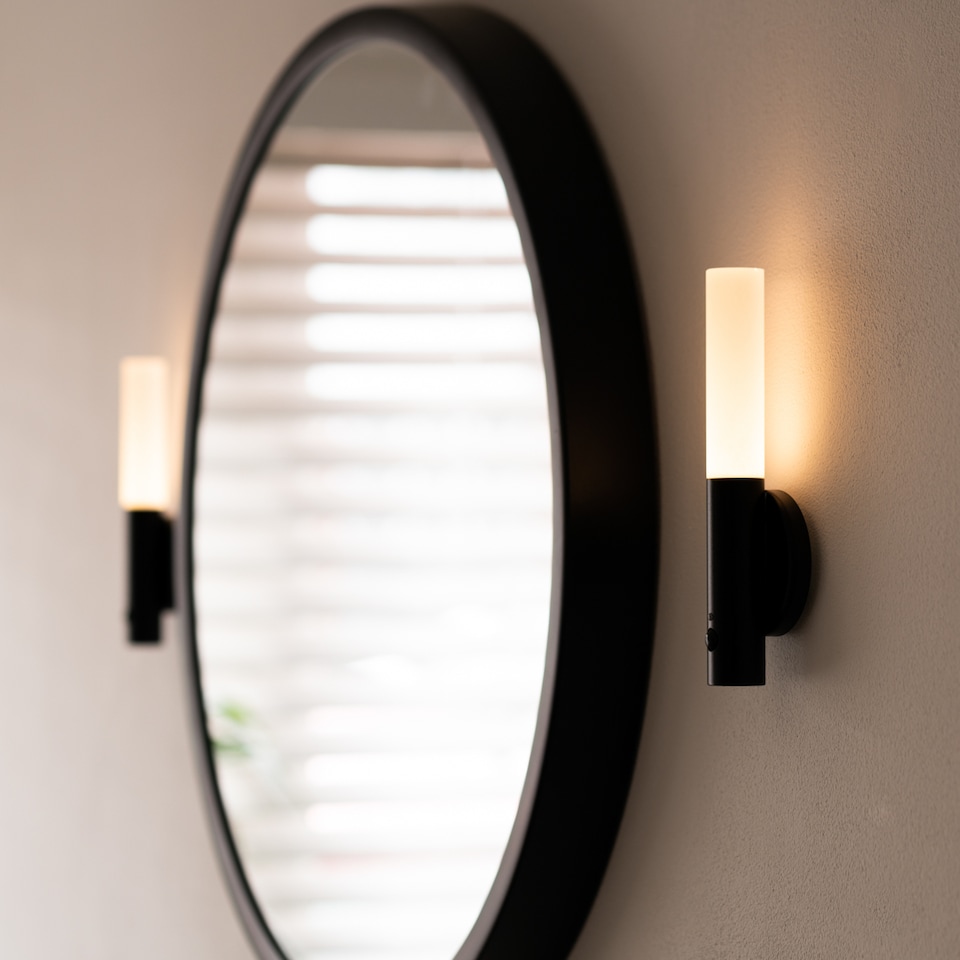 image 1 of Auraglow Rechargeable Motion Sensor Wall Light | Black