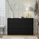 image 2 of FWStyle Carlton 6 Drawer Wide 3+3 Chest Of Drawers - Matt Black