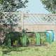 image 2 of Outsunny Tunnel Greenhouse Steel Frame for Garden w/ Zipper Doors