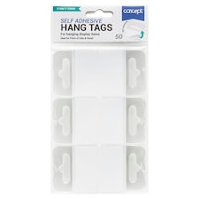 Pack of 50 51x50mm Adhesive Euro Hole Hang Tags by Concept