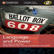 Cambridge Topics In English Language Language And Power