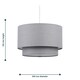 image 8 of First Choice Lighting Pair of Dark Grey 2 Tier Ceiling Light Shades Grey
