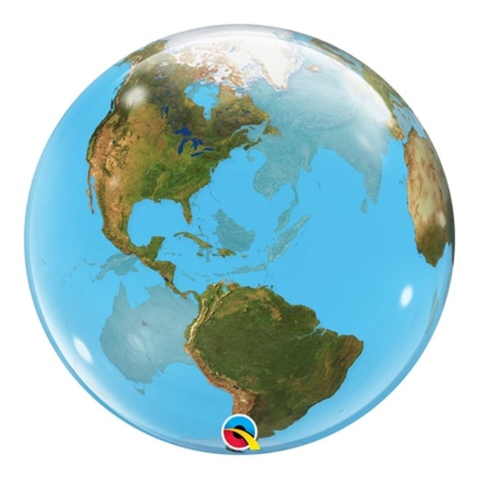 Planet Earth Bubble Helium Qualatex Balloon 56cm / 22 in