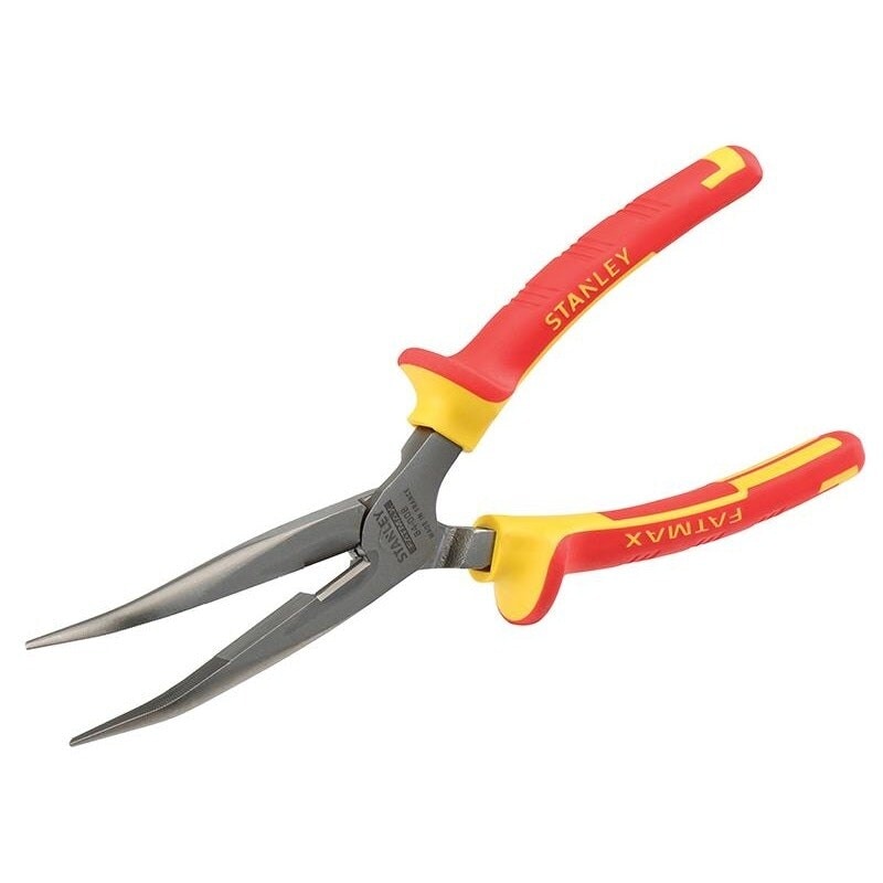 Stanley Hand Tools Fatmax Bent Long Nose Pliers Vde 200mm - Multi Colour - 200mm