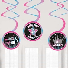 Internet Famous Hanging Swirl Decorations - Pack of 6