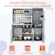 image 8 of COSTWAY Pretend Play Kitchen Kids Wooden Toy Set Kitchen Accessory Playset Grey