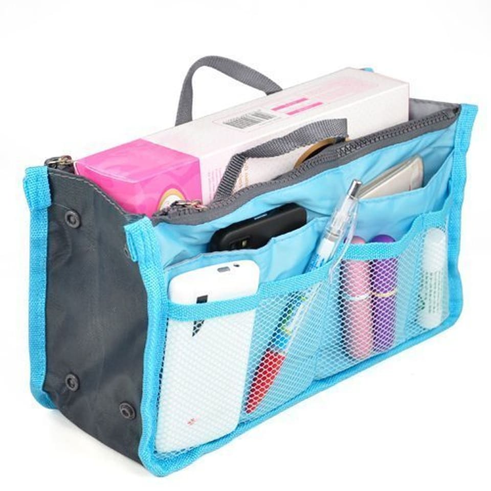 Professional Cosmetics Travel Pouch Bag Large Capacity Makeup Toiletry Organiser with Multiple Pockets Portable Storage Case 27 x 18.5cm