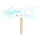 image 1 of Something Different Egg Hunt This Way Sign - Blue/Brown - One Size