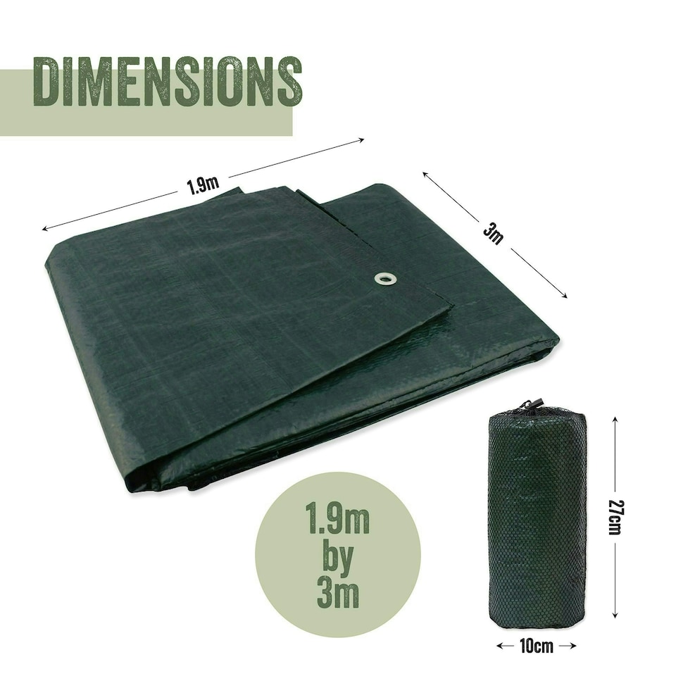 image 1 of Milestone Camping 12010 Multipurpose 1.9M x 3M Tarpaulin Ground Sheet